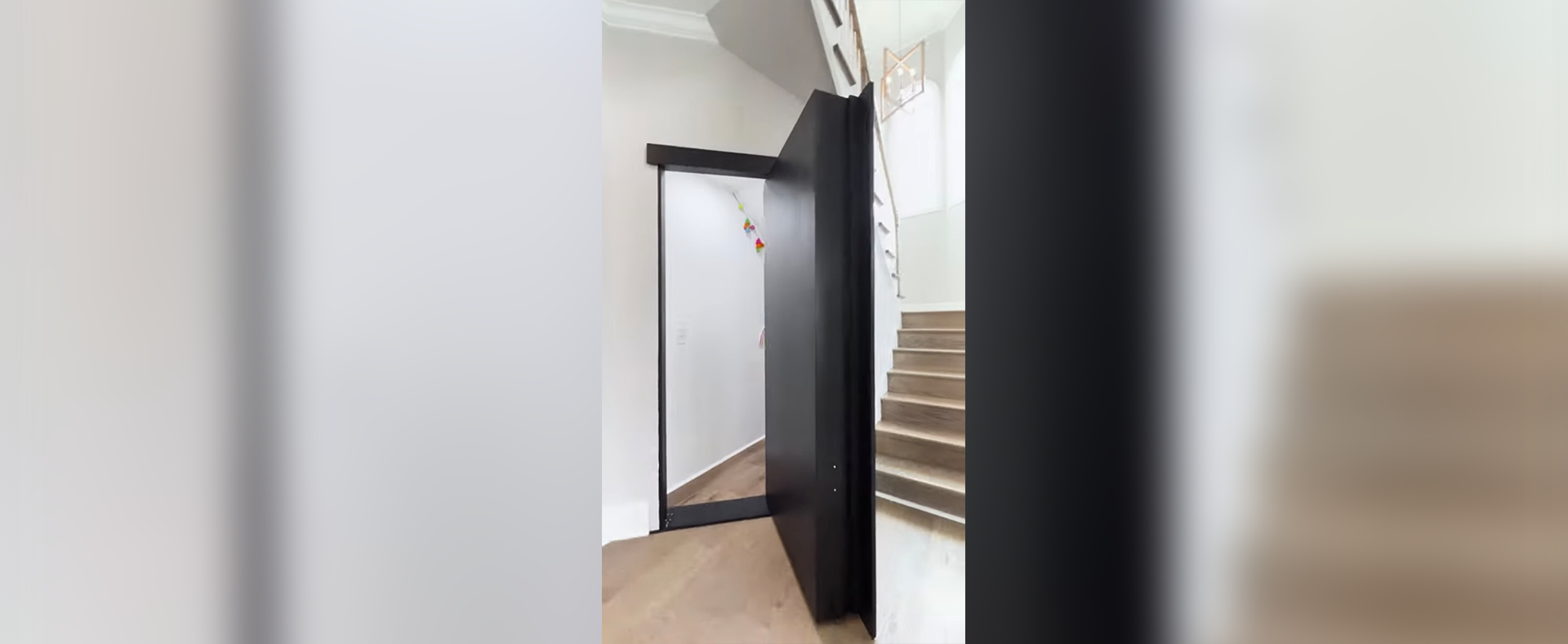 A door open to the inside of a room.